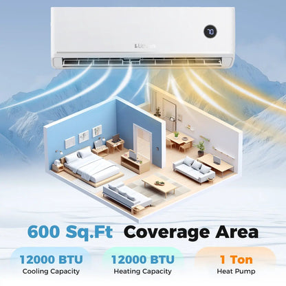 12000 BTU Mini Split AC and Heater with Alexa