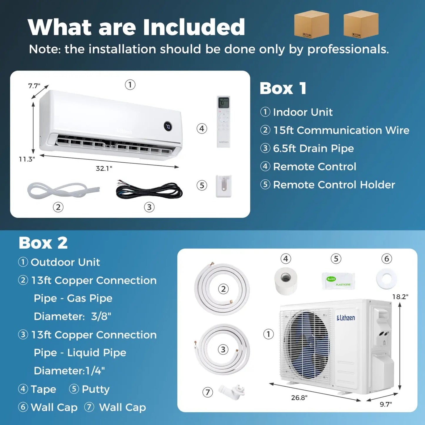12000 BTU Mini Split AC and Heater with Alexa