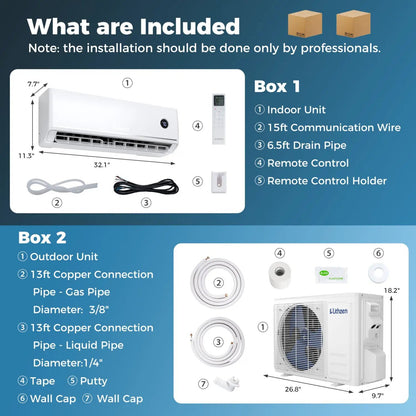 12000 BTU Mini Split AC and Heater with Alexa
