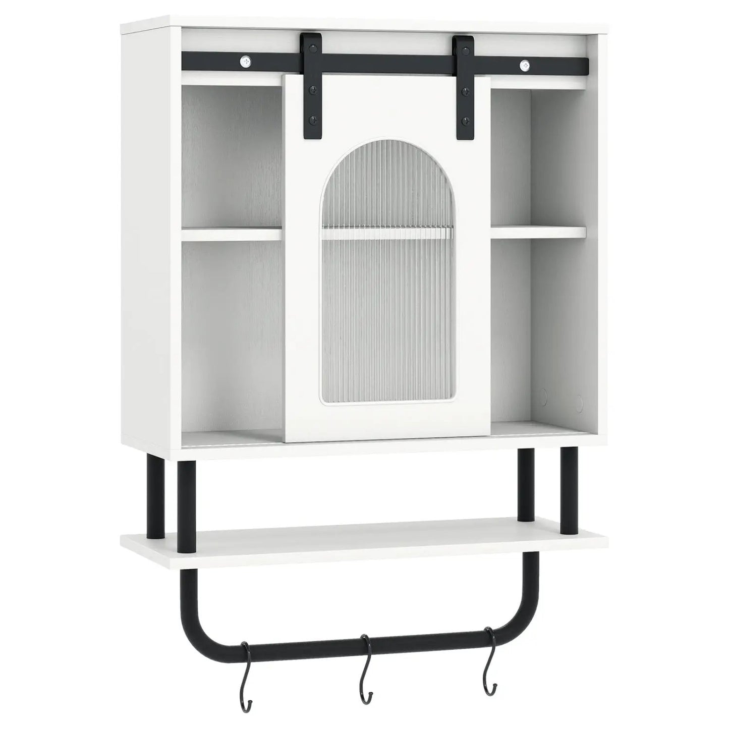 Bathroom Wall Cabinet with Sliding Barn Door