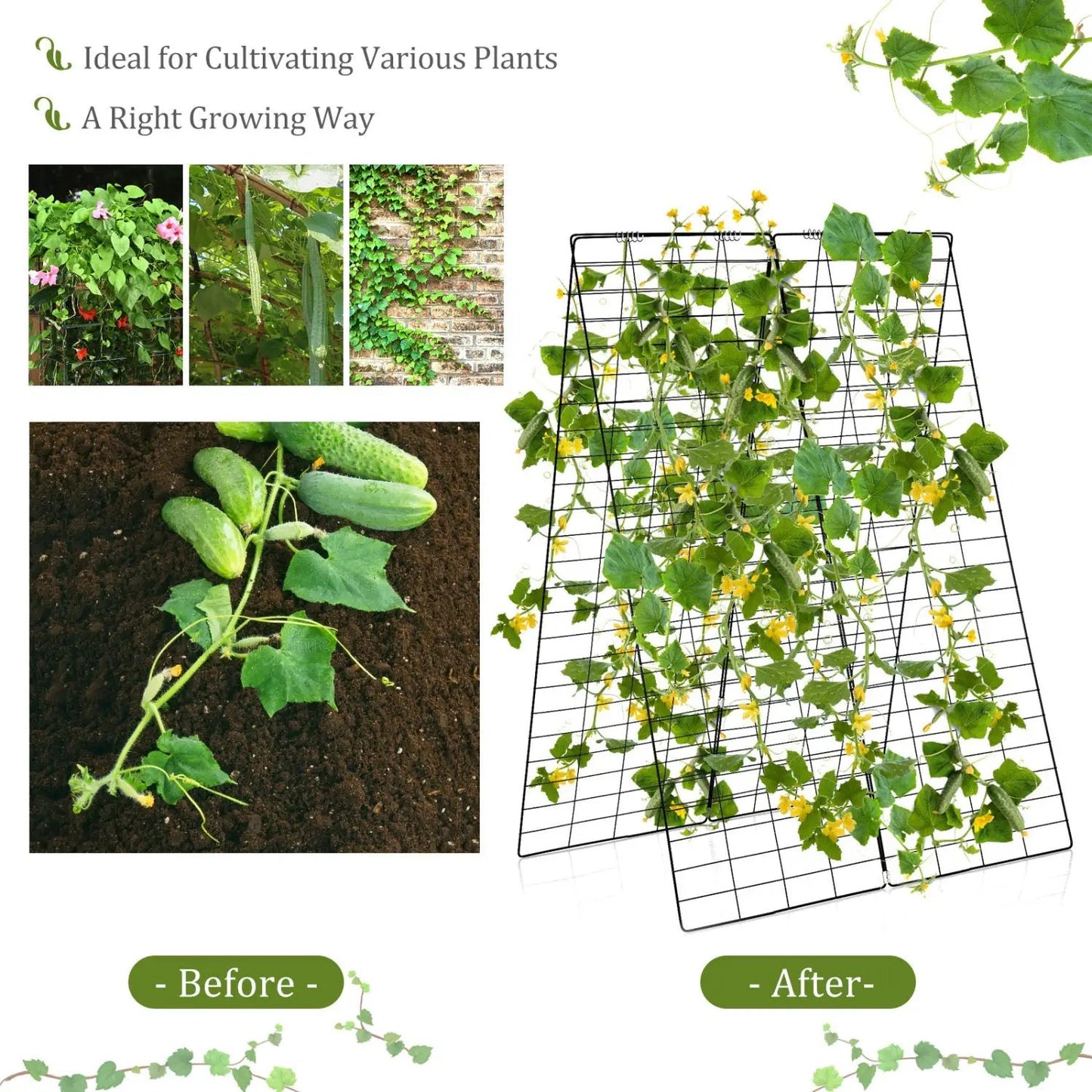 A-Frame Garden Trellis for Climbing Plants