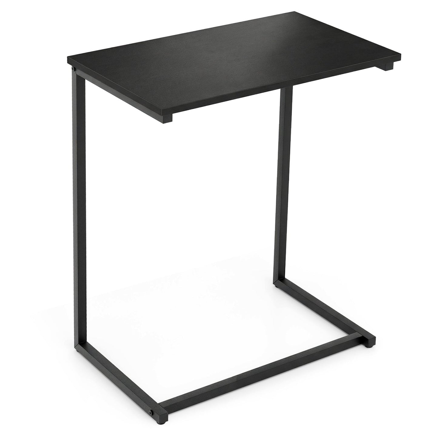 Mesa auxiliar industrial en forma de C con estructura de metal