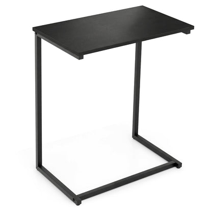Mesa auxiliar industrial en forma de C con estructura de metal