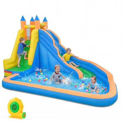 Inflatable Water Slide Curved Slide and Blower