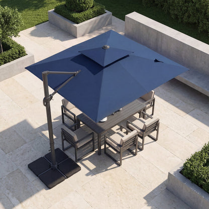 Cantilever Patio Umbrella 10 ft with 220 Lbs Base