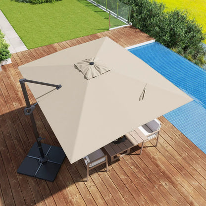 Offset Hanging Patio Umbrella 11x9 Ft Base