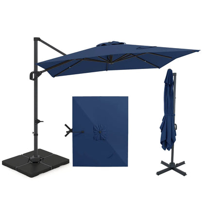Offset Hanging Patio Umbrella 11x9 Ft Base