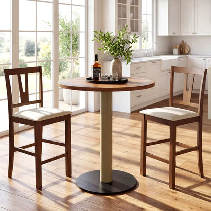 Counter Height Bar Stools With V-Back Set of 2