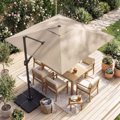 Cantilever Patio Umbrella Solar LED Lights Base