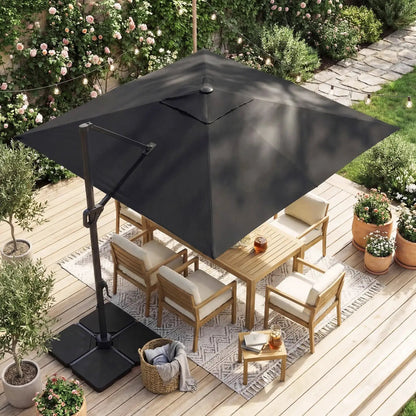 Cantilever Patio Umbrella Solar LED Lights Base