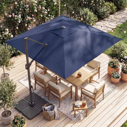 Cantilever Patio Umbrella Solar LED Lights Base