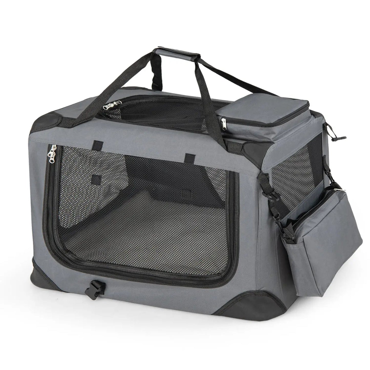 Soft Collapsible Dog Crate with Mesh Windows