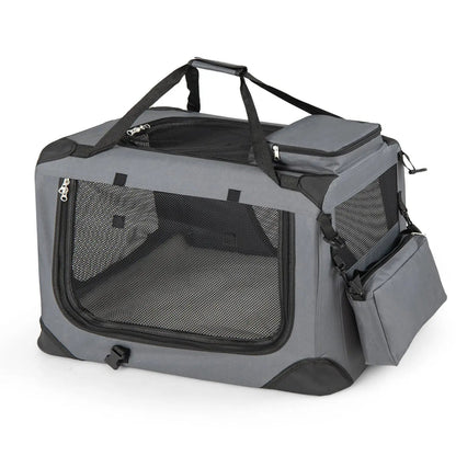 Soft Collapsible Dog Crate with Mesh Windows