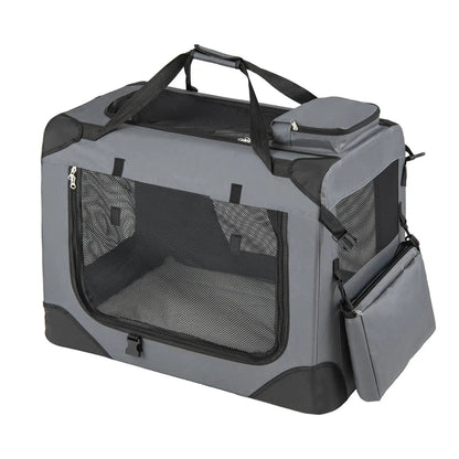 Soft Collapsible Dog Crate with Mesh Windows