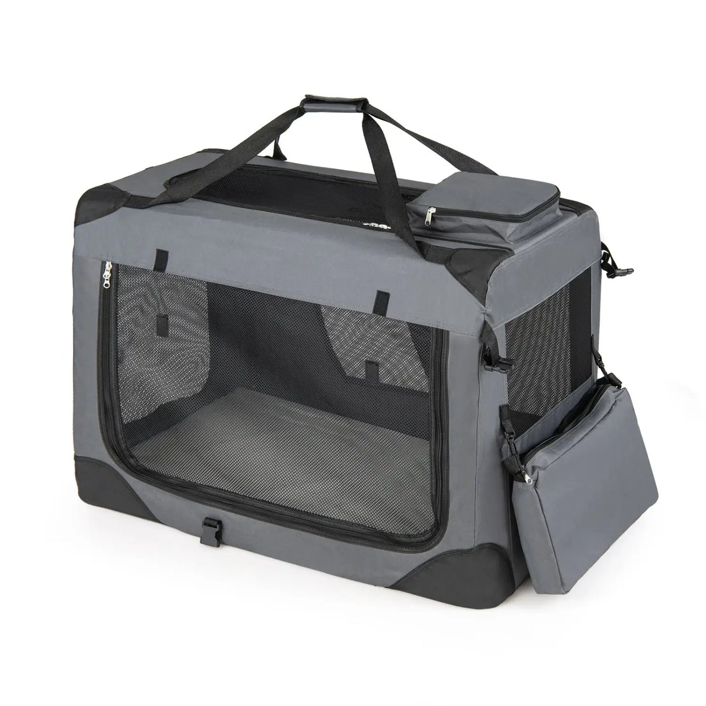Soft Collapsible Dog Crate with Mesh Windows