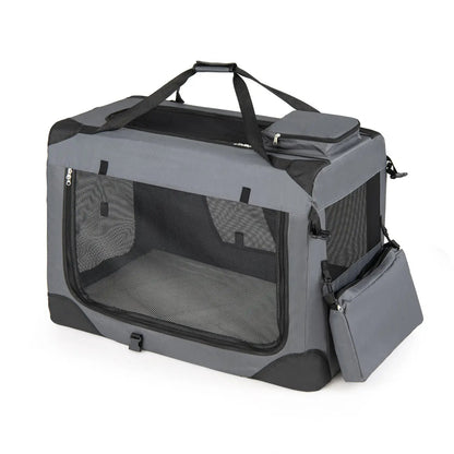 Soft Collapsible Dog Crate with Mesh Windows