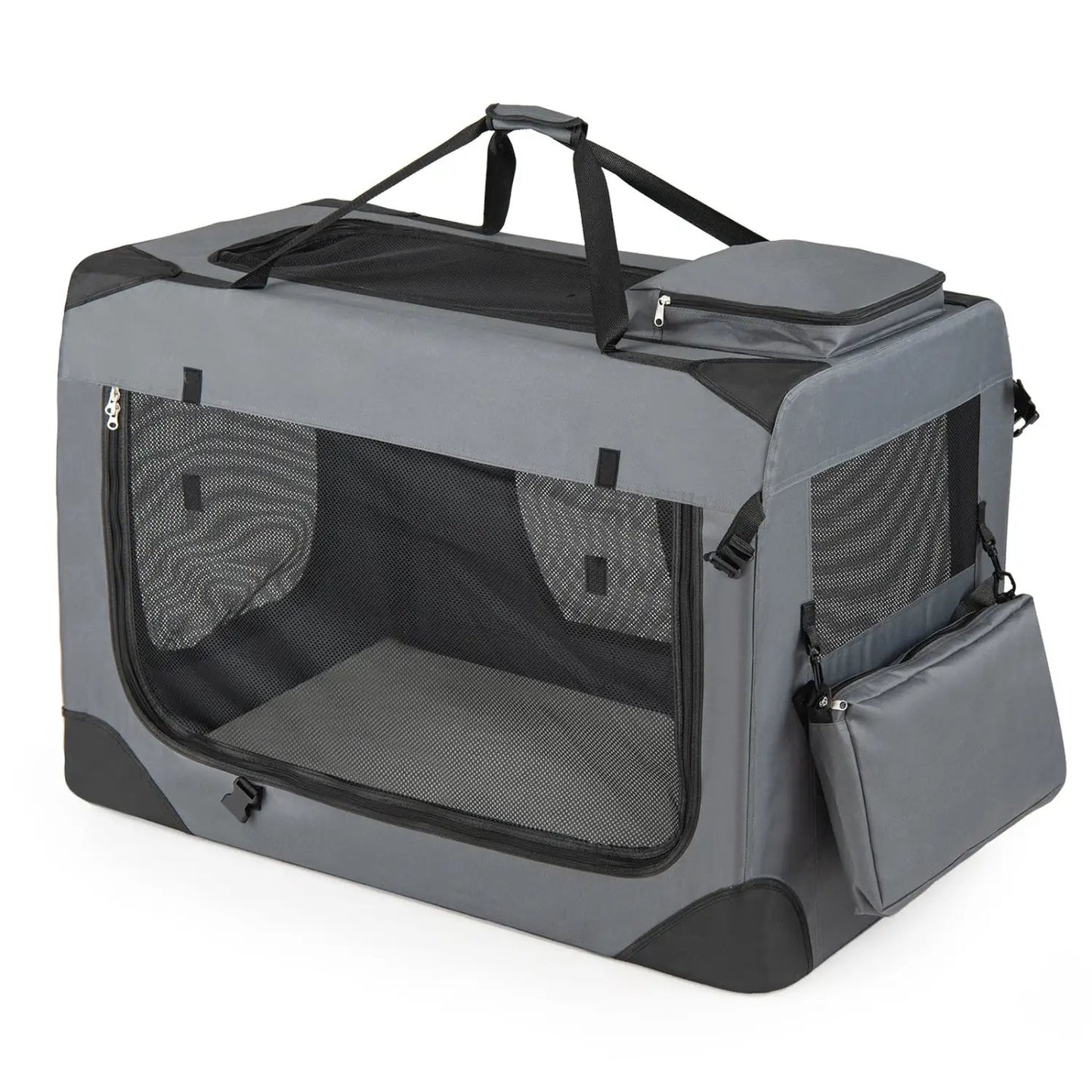 Soft Collapsible Dog Crate with Mesh Windows
