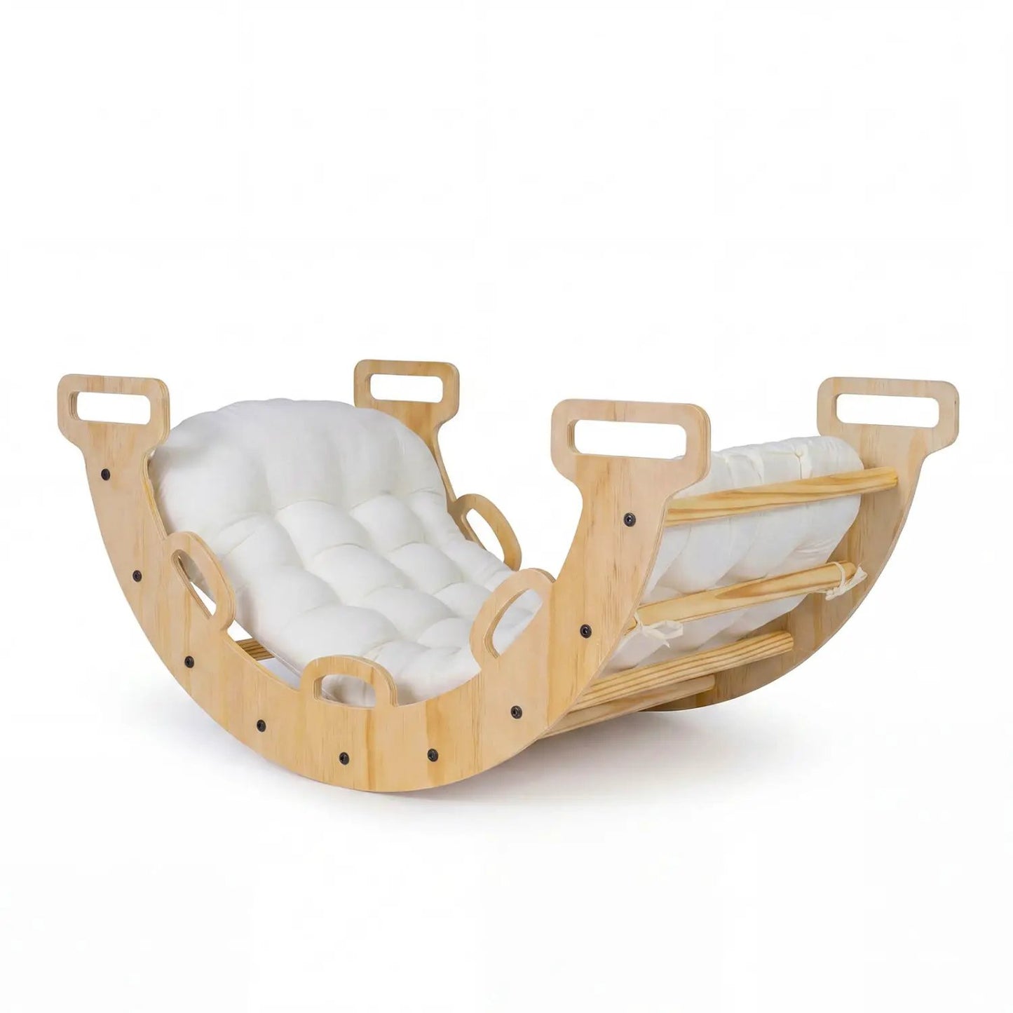 Wooden Rocking Climbing Arch with Cushion 3 in 1