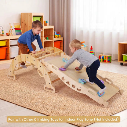 Wooden Rocking Climbing Arch with Cushion 3 in 1