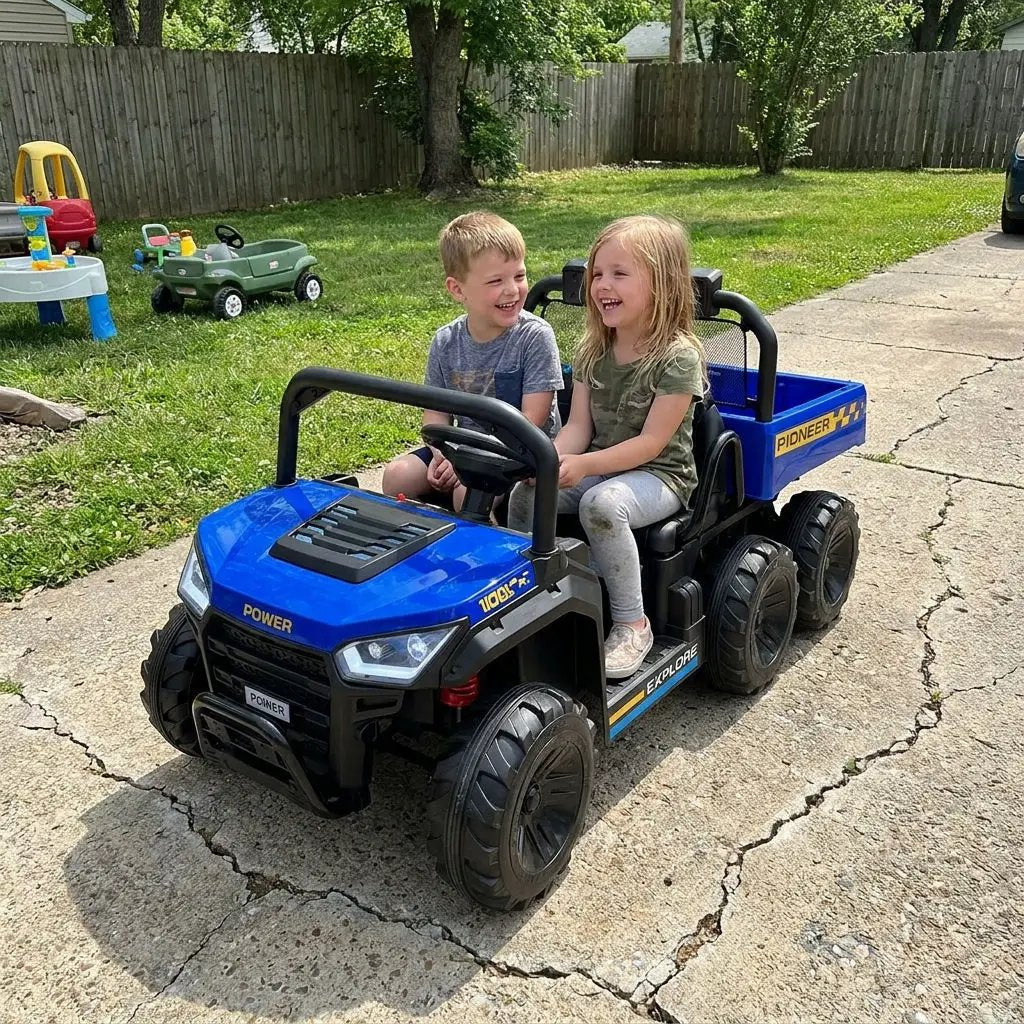 24V Kids Ride-On Dump Truck With Electric Bed