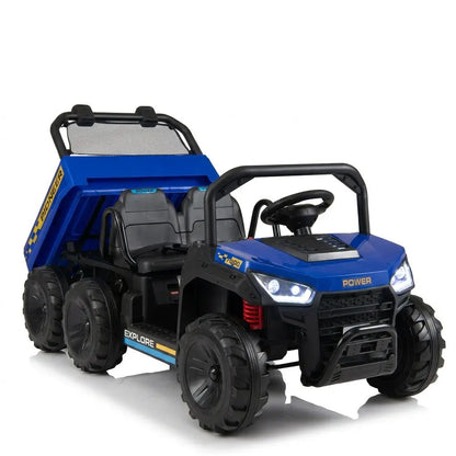 24V Kids Ride-On Dump Truck With Electric Bed