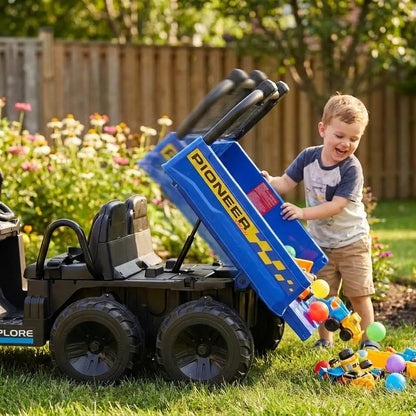 24V Kids Ride-On Dump Truck With Electric Bed