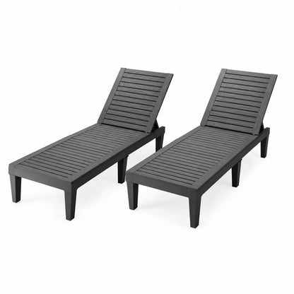 Chaise Lounge Chairs 2 Pack with 5 Position