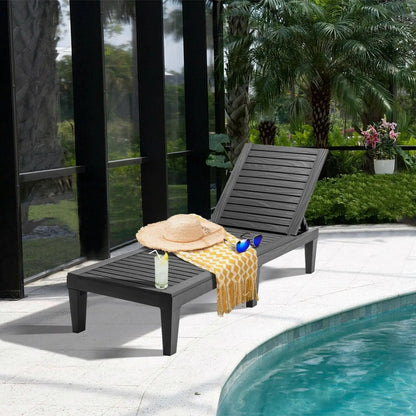 Chaise Lounge Chairs 2 Pack with 5 Position
