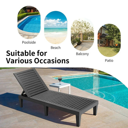 Chaise Lounge Chairs 2 Pack with 5 Position