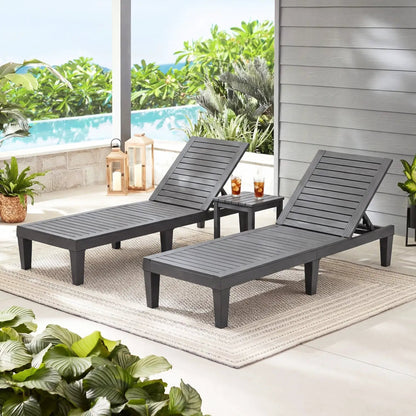 Chaise Lounge Chairs 2 Pack with 5 Position