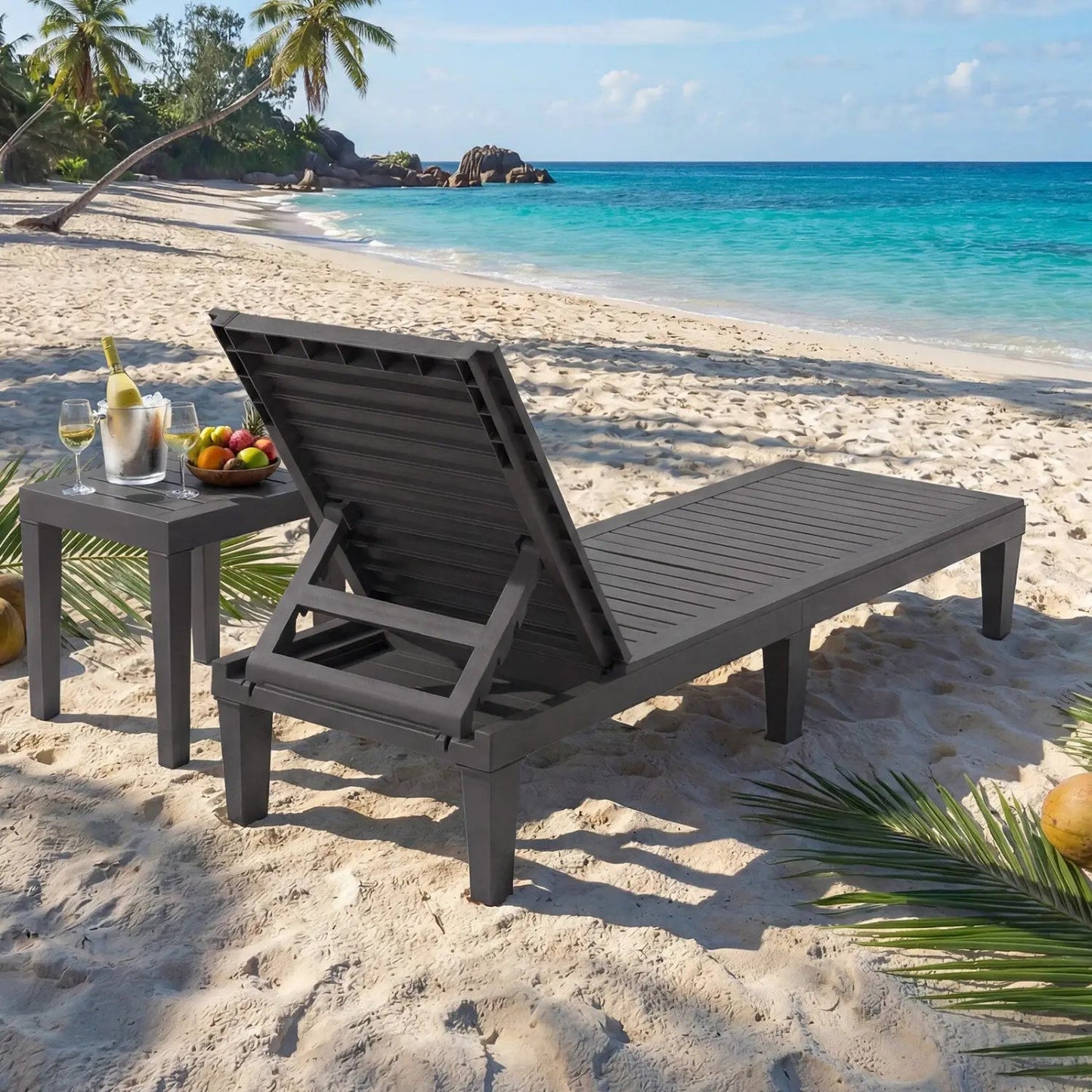 Chaise Lounge Chairs 2 Pack with 5 Position