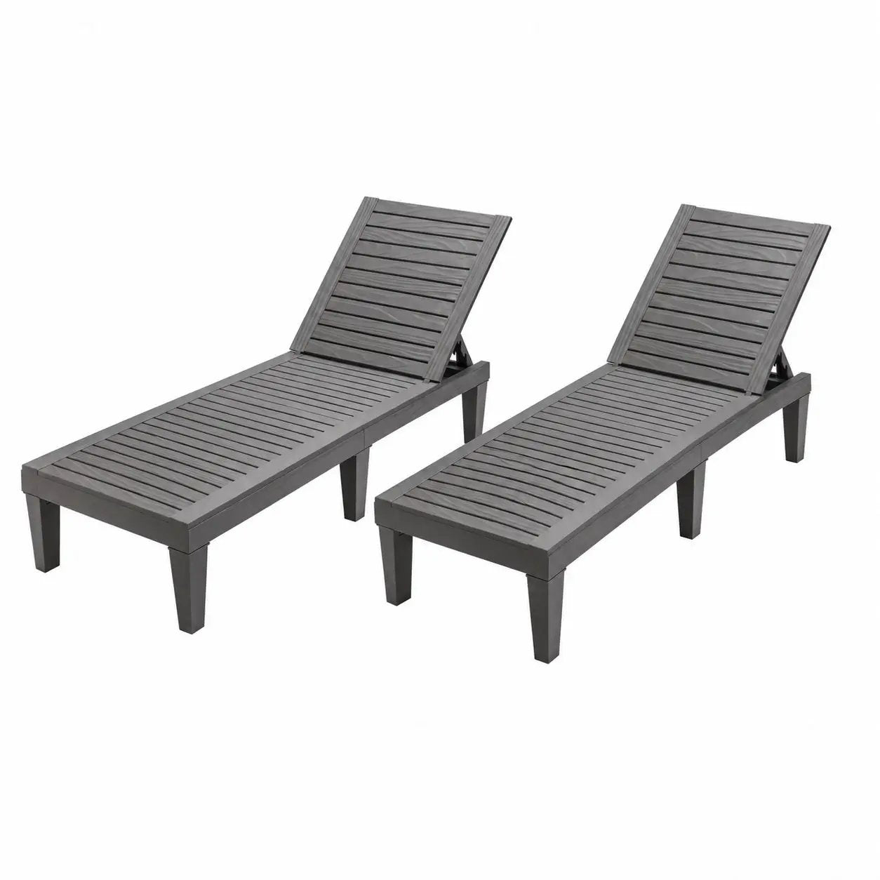 Chaise Lounge Chairs 2 Pack with 5 Position