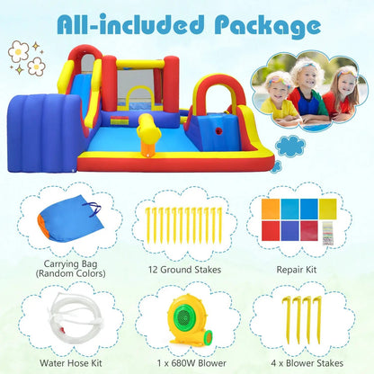 7-in-1 Inflatable Water Slide and Bounce House