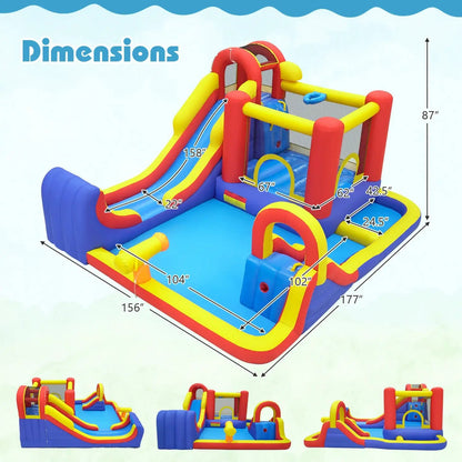 7-in-1 Inflatable Water Slide and Bounce House