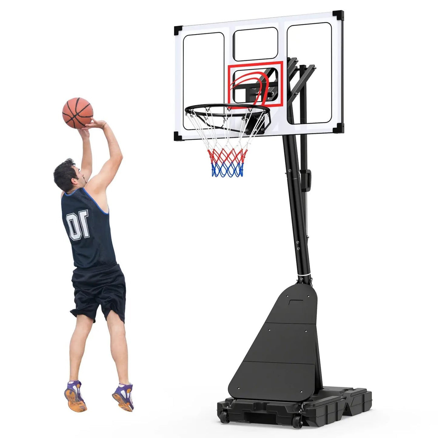 Portable Basketball Hoop Adjustable 4.9-10 Feet