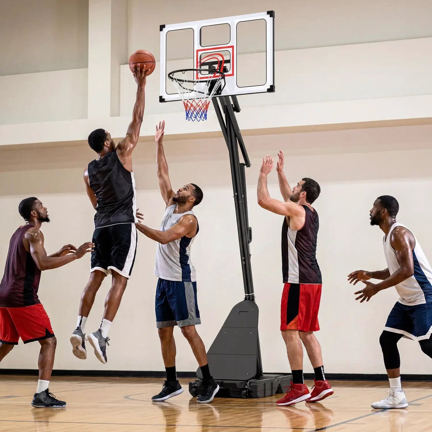 Portable Basketball Hoop Adjustable 4.9-10 Feet