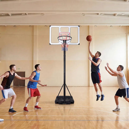 Portable Basketball Hoop Adjusts 4.1-10 Feet Base