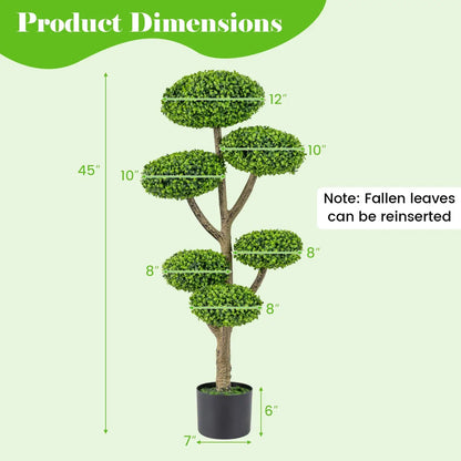 Six Ball Topiary Tree Set of 2 with Weighted Base