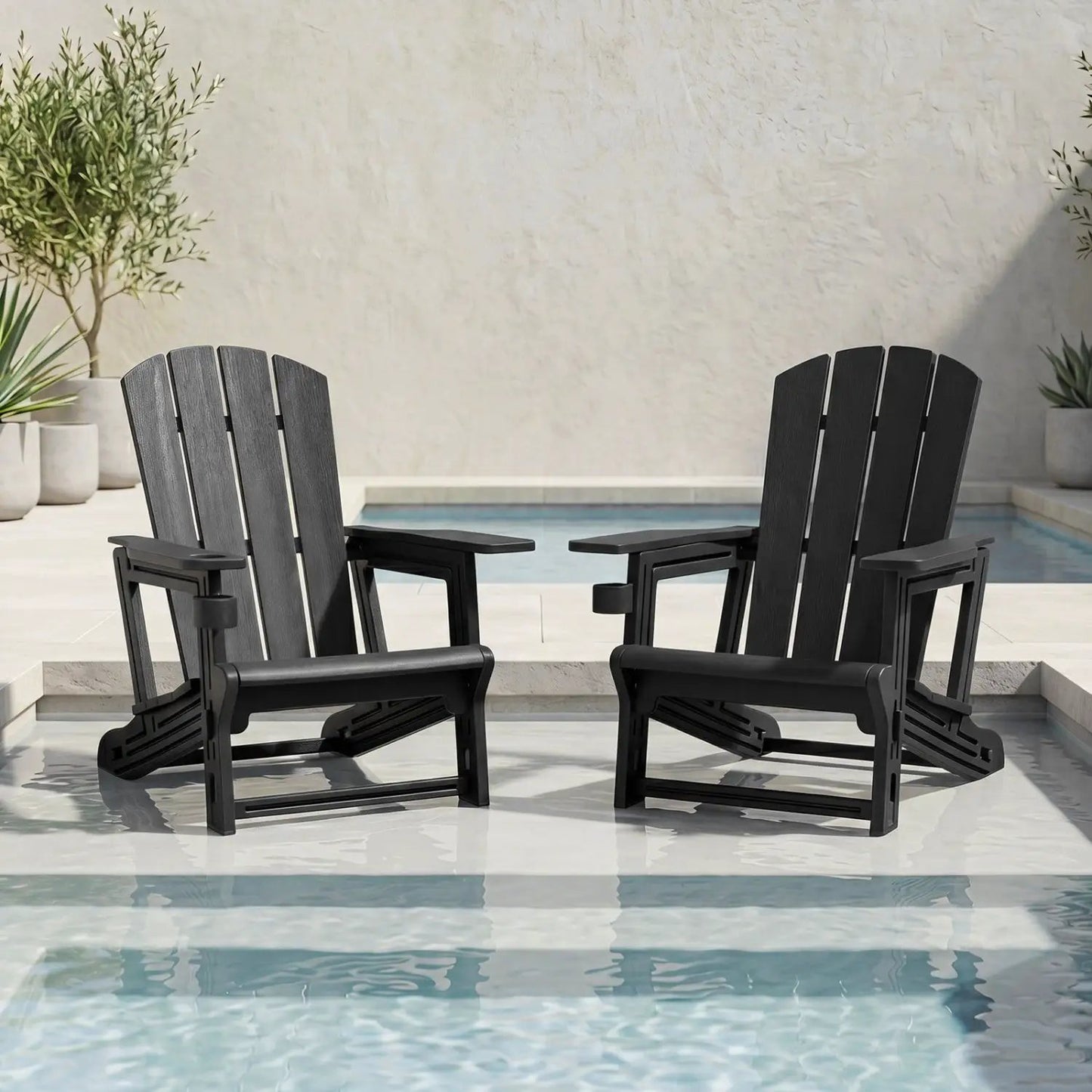 HDPE Adirondack Chair With Realistic Wood Grain