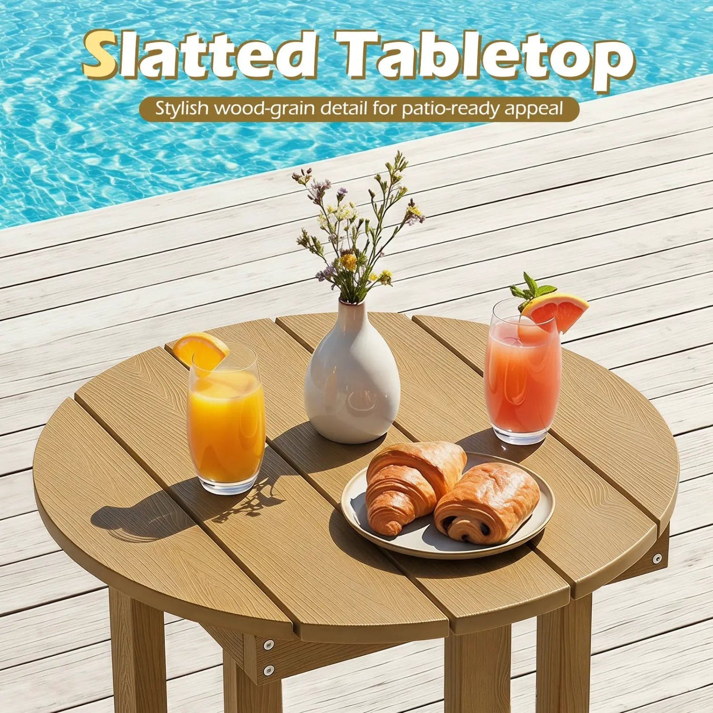 Adirondack Side Table 18x18 Weatherproof HIPS