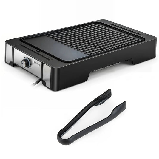 DirectDeals 2300W electric griddle with nonstick aluminum surface, black, front knob control on Tampa Home & Garden Store