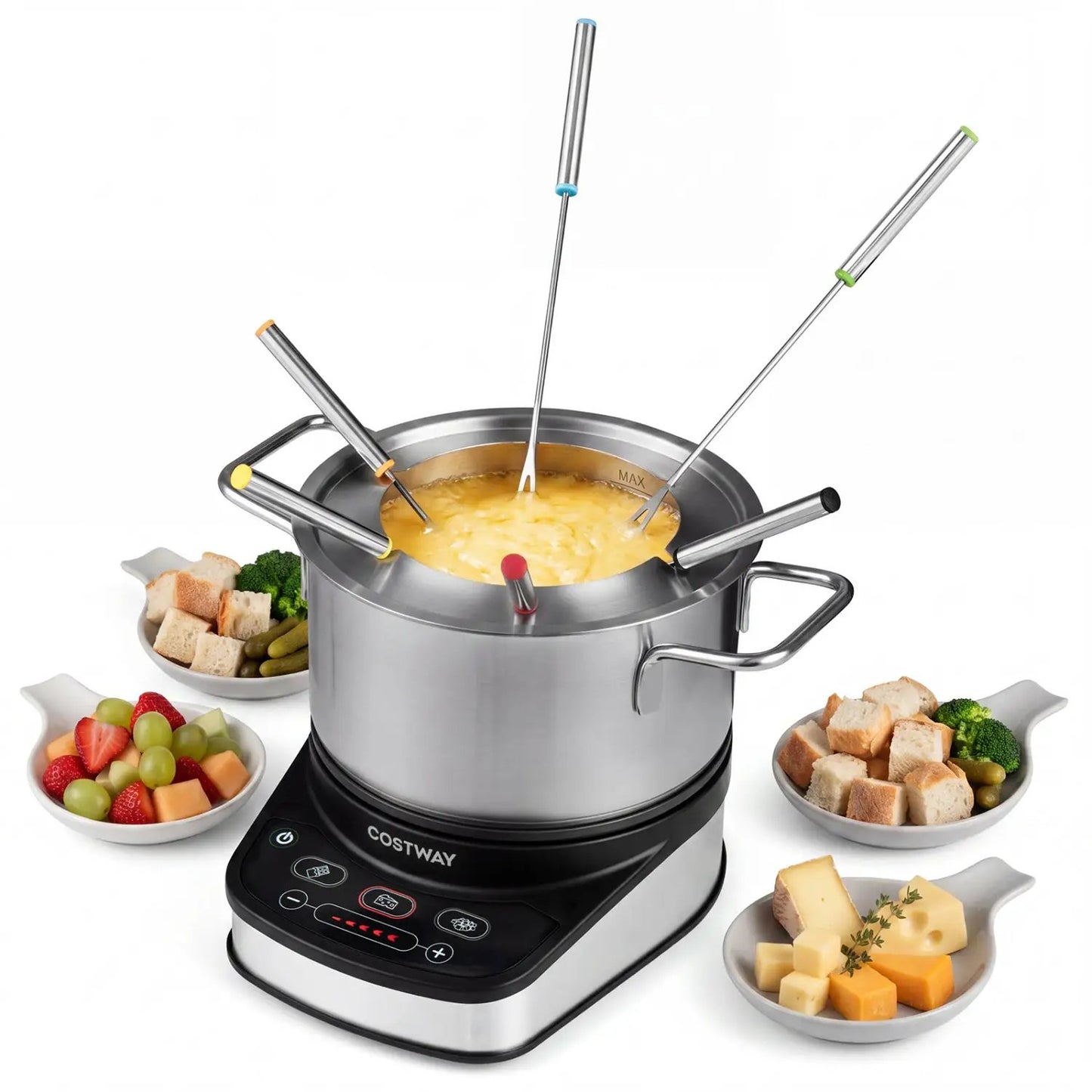 Electric Fondue Pot Set With Temperature Control