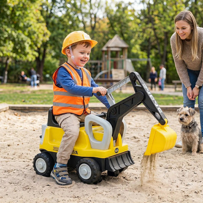 Kids Ride on Tractor with Digging Arm and Trailer
