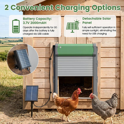 Chicken Coop Door with Remote and Light Sensor