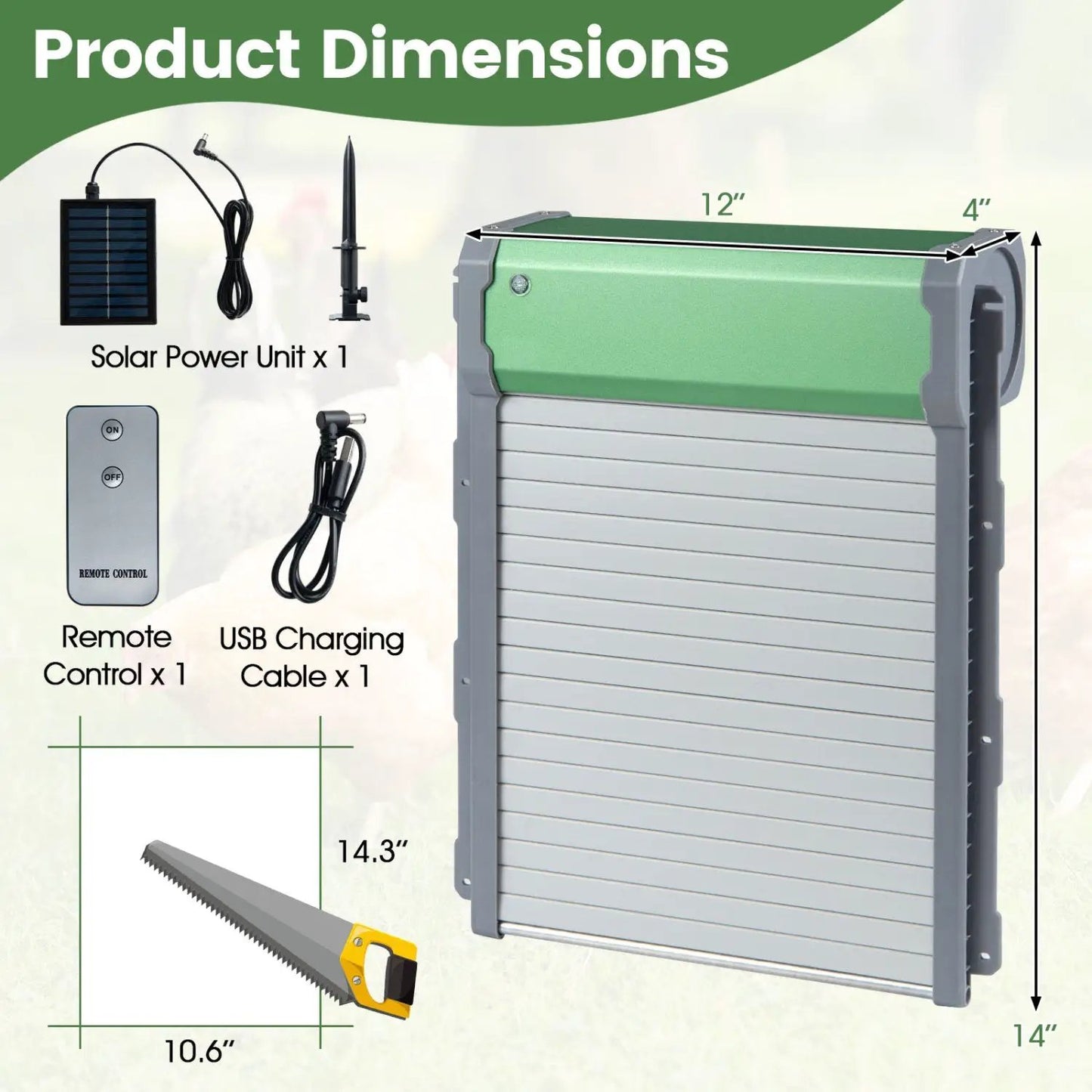 Chicken Coop Door with Remote and Light Sensor