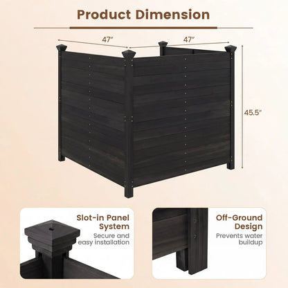 3 Panel Outdoor Privacy Fence for AC Units