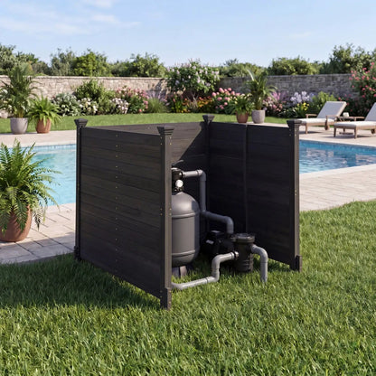 3 Panel Outdoor Privacy Fence for AC Units