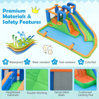 Inflatable Water Slide Park with 780W Blower