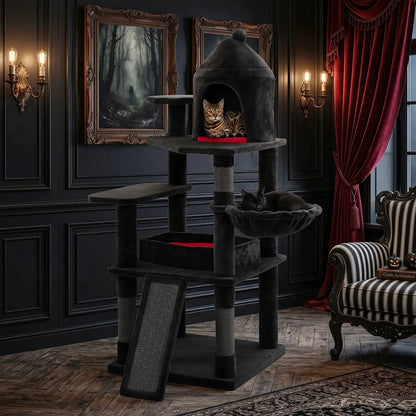 Gothic Multi Level Cat Tree with Castle House