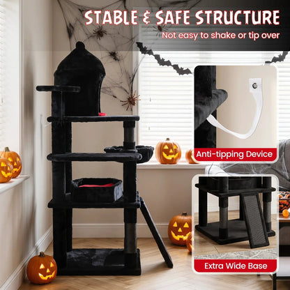 Gothic Multi Level Cat Tree with Castle House